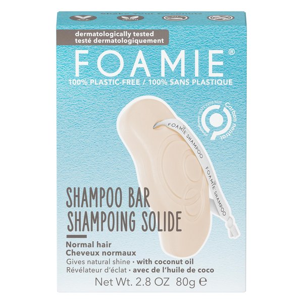 Foamie Natural Shampoo Bar - Cruelty, Paraben and Sulfate Free - Strengthens Massages and Cleans Your Scalp - Plastic Free Packaging saves 2 Bottles per Bar (Coconut)