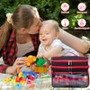 Tesuko Carrying Case Compatible with Toniebox Starter Set, Double Layer Storage Bag for Tonies Figures Characters, Portable Travel Organizer Case with Shoulder Strap for Tonies Box Headphones (Black)