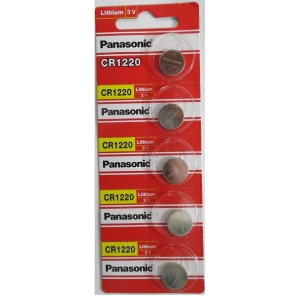Panasonic Lithium 3V Batteries Size CR1220 (Pack of 5)
