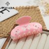 TOVABA Pink Hair Claw Clips for Women Butterfly Hair Clips Cute Trendy Medium Hair Claw Clips Acrylic Clips Strong Hold Jaw Hair Clip for Thick Thin Hair