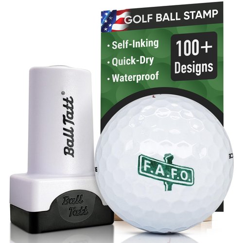 Ball Tatt - FAFO Golf Ball Stamp, Golf Ball Stamper, Self-Inking Golf Ball Stamp Markers, Reusable Golf Ball Marking Tool to Identify Golf Balls, Golfer Gift Golfing Accessories