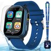 Kids Smart Watch Gift for Boys Ages 3-12, IP67 Waterproof, 32 Puzzle Games, HD Touchscreen Dual Camera Vedio Pedometer Music Player, Kids Watch Toy Birthday Gifts for Boys Ages 5 6 7 8 9 10 (Blue)