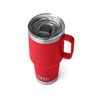 YETI Rambler 30 oz Travel Mug, Stainless Steel, Vacuum Insulated with Stronghold Lid, Rescue Red