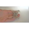 Generic Medium size silver butterfly wings metal hair claw clip jaw clip
