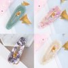 Gukasxi 30pcs Gold Alligator Hair Clips Barrettes Metal Hollow Hair Clip for Silicone Mold Making Pearl Acrylic Resin Hair Pin Hairbow Hairpins Accessories DIY Crafts (Gold Water Drop Hair Clips)
