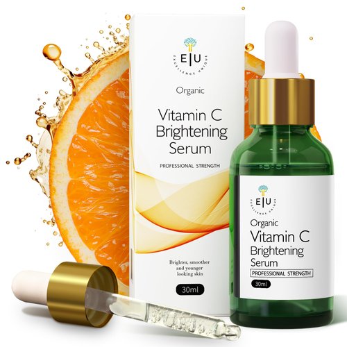 Excellence Unique Vitamin C Serum - Organic Professional Strength for Radiant Skin - Face Brightening and Hydrating Daily Facial Serum