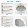 Cenipar 4" Dryer Vent Cover for Exterior Wall Vent Hood Outlet with Screen Includes 4 Screws 4" Dryer Vent Cover (White)