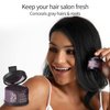 Style Edit Root Touch Up Concealer Powder for Black Hair | Gray Hair Coverage | Mineral-Infused Binding Hairline Powder with Free Mini Brush