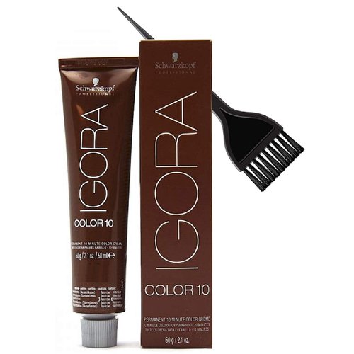 Schwarzköpf IGORA COLOR10 Permanent 10 Minute Hair Color Cream (w/Sleek Tint Brush) Color 10 Ten Haircolor Creme Dye (7-0 Medium Natural Blonde)