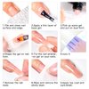 Glitter Poly Nail Extension Gel Kit - Nail Extension Gel 3 Colors Builder for Nails Art Salon at Home, Quick Building Nail Extensions Gel 3PC (Silver Pink Blue)