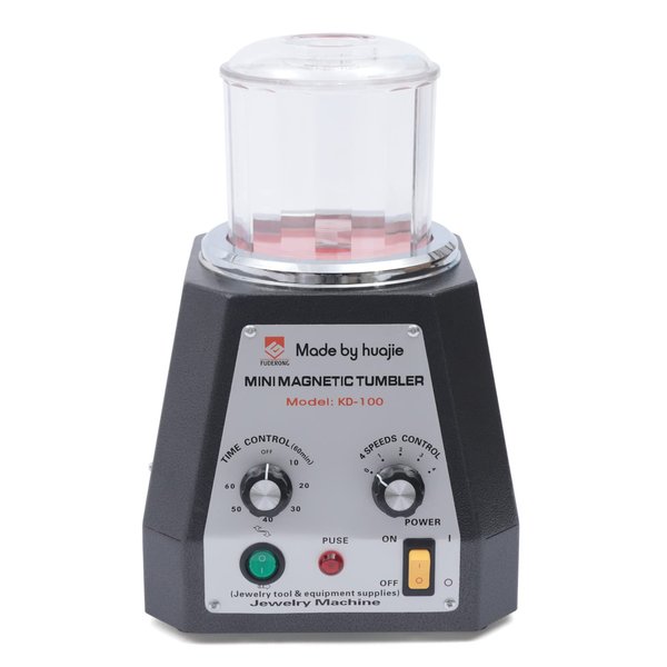 Fermoirper Magnetic Tumbler - 100mm Polisher & Finisher Automated Polishing Process Cyanide-Free Ideal for Jewelry Precise Parts Cabbing Machine Alternative