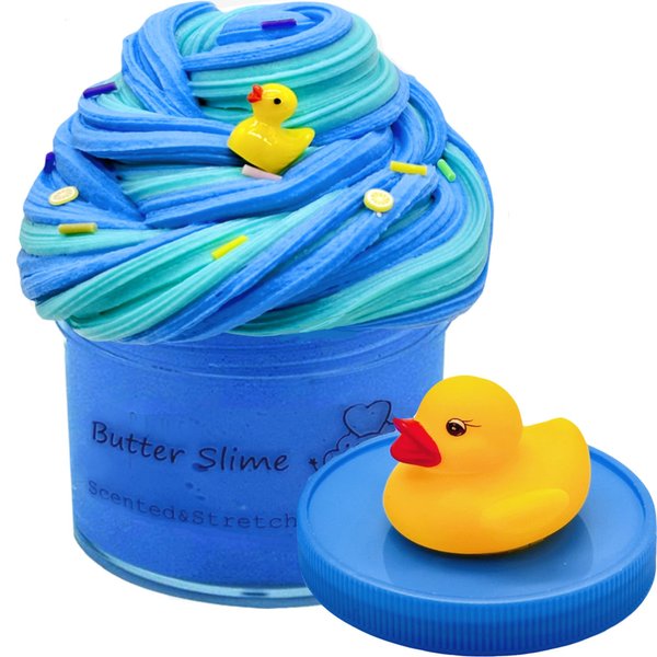 Scented Butter Slime,3 Fun Slime Add Ins, Pre-Made Slime for Kids, Birthday Gifts for Kids,Party Favor for Girls & Boys,Non Sticky,Super Soft Sludge Toy