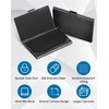 MaxGear Metal Business Card Holder for Men & Women, Professional Stainless Steel Card Case for Business Cards, Slim Purse Name Card Holders with Interior Lining, Buckle Style Shut, Black