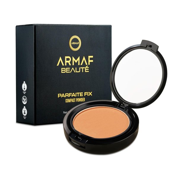 Armaf Beauté Parfaite Fix - Compact, Pressed Powder, Ultra Fine Powder, Blur Imperfections, 6 Shades To Choose | Sand