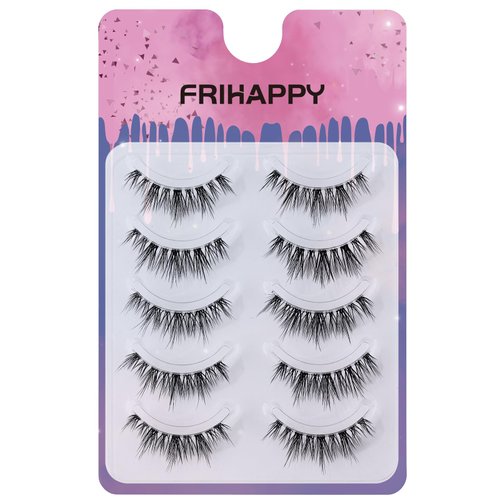 Lashes Eyelashes Lashes Wispy False Eyelashes Natural Eyelashes Mink Lashes, Frihappy Lashes 5 Pairs Frihappy RS39-Sun flower
