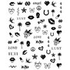 Impressed Gothic Authentic 5 Sheets Luxury Grunge Nail Art Stickers 500+ Black Customized Nail Decals for Fake Nail Design Decorations and Salon Nails Accessories for Men and Women (Grunge)