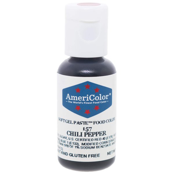 AmeriColor Soft Gel Paste Food Color, Chili Pepper, 0.75 Ounce Bottle