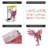 Piececool 3D Metal Puzzles for Adults, Thundering Wings Figure Mecha Model Kits Steel Metal 3D Model Building Blocks, Brain Teaser DIY Learning Toys for Teens Man Woman, 215 Pcs