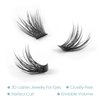 DIY Eyelash Extension, 3D Effect Individual Glue Bonded Lash Clusters Volume Lashes Set, Home Eyelash Extension, Lashes Pack (16MM-Volume)