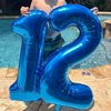 25 Balloon Numbers, 25th Birthday Decorations for Women Men, Number 52 Balloons 40 In Dark Blue Happy Birthday Party Decorations Jumbo Foil Helium Mylar Balloons for Wedding, Graduations