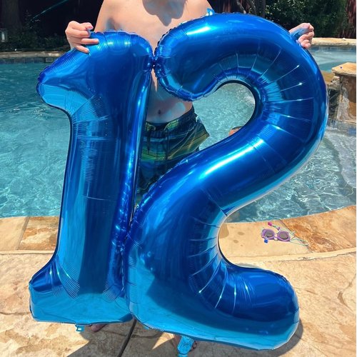 25 Balloon Numbers, 25th Birthday Decorations for Women Men, Number 52 Balloons 40 In Dark Blue Happy Birthday Party Decorations Jumbo Foil Helium Mylar Balloons for Wedding, Graduations