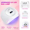 108W UV Nail Lamp, LKE Travel UV Light for Gel Nails for Nail Lamp with 36pcs Lamp Beads and 4 Timers Quick Portable Drying UV LED Nail Lamp Professional Nail Art Tool for Home Salon (White)