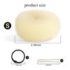 HOFASON Hair Bun Maker Donut 31 Pcs, 6 Pcs Small Hair Donuts for Buns, 5 Pcs Hair Elastic Bands, 20 Pcs Hair Pins, Hair Buns Pieces Ring Style Accessories for Kids Girls Short Thin hair Shaper (Beige)