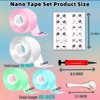 Nano Tape Bubble Kit, Nano Double Sided Adhesive Tape Bubbles, 4Pcs Nano Tape Toys Kit for Boys and Girls Party Favors and Kids Craft Fidget Toys Set