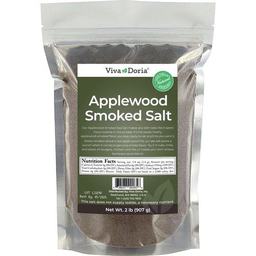 Viva Doria Applewood Smoked Sea Salt - Fine Grain, 2 lb