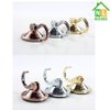 NL HOME Wreath Hangers for Glass Door or Window, 2-Pack Strong Suction Cup Utility Hooks, Antique Gold
