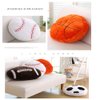JPORSHU 2Pcs Sports Pillow Fluffy Soft Throw Pillow Toy ，Basketball Plush Sport Theme Cushion Stuffed Pillow, Sphere Pillow Toys Gift for Kids Boy Girls Children Room Decoration (Basketball)