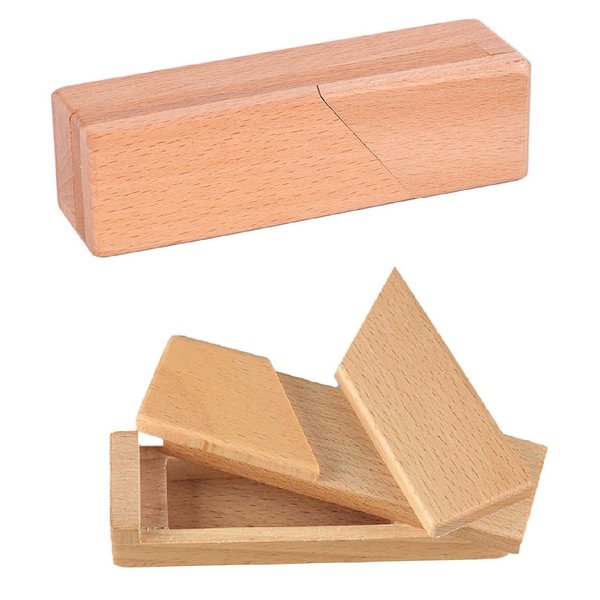 2 Pack Wooden Brain Teaser Secret Opening Puzzle Box Handmade 3D Brain Teaser Puzzle Magic Wooden Mysterious Box Gift Box Cube Game Box IQ Toys by YUNTENG