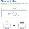 Bathfinesse 10" Kitchen or Bathroom Sink Faucet Black Hole Cover Deck Plate Square Stainless Steel Escutcheon for Covering Unused Mounting Holes,P-111-B