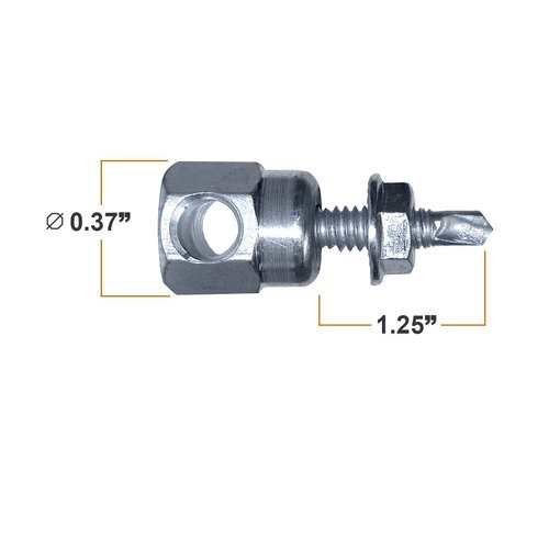 Sammys 8056957-25 Horizontal Anchor Super 3/8 in. Threaded Rod Fitting, 5/16-18 x 1 1/4'' Screw, for Steel, 25 Piece