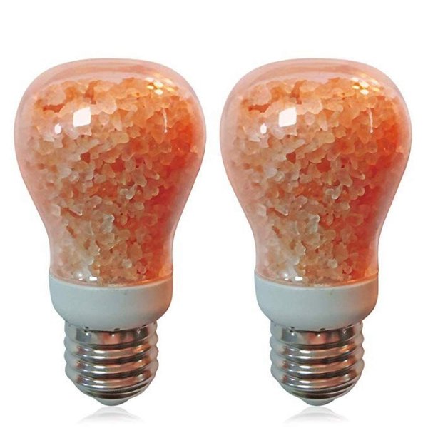 Himalayan Glow 7-Watt, Dimmable Light Bulbs, A19 Salt lamp |, 2-Pack, Pink, 2 Count