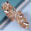 Yheakne Crystal Wedding Hair Clip Barrette Gold Rhinestone Hair Barrette Bling Bridal Headpieces Decorative Head Clip Headwear Crystal Hair Clip Bride Hair Accessories for Women and Girls Gifts (Champagne)