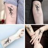 Dopetattoo 6 Pcs Hummingbird Flower Temporary Tattoos Hands Party Favors for Kids Fake Face Tattoos