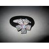 Generic Flower shaped hair tie pony tail holder scrunchie with crystals