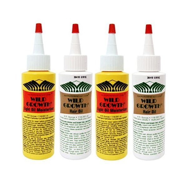 WILD GROWTH HAIR SYSTEM (2 PACK) Oil and Light Hair Conditioner, Detangler, Extender With Olive, Jojoba, Coconut Oils & More!
