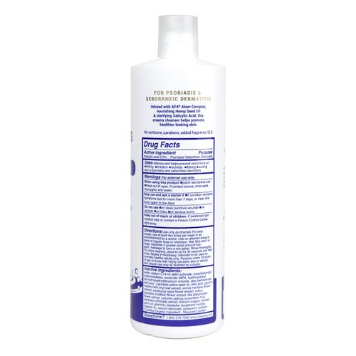 TriDerma Psoriasis Control Body Wash - Gentle 2% Salicylic Acid Cleanser, AP4 Aloe Vera Gel - Psoriasis Treatment Soothes Itching, Redness, Flaking - No Cortisone or Coal Tar - 16 oz