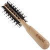 KENT Round Brush for Blow Drying, LPF4, Vented, FSC Certified Beech Wood, Natural Boar Bristle and Nylon, 8.75x1.75x0.6 inches, Black, Unisex, Short Fine Hair