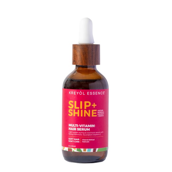 Kreyol Essence - 2 Oz Protect + Shine Hair Serum, Lightweight Moringa Oil Treatment, Multivitamin Hair Serum, Haitian Black Castor Oil, Grape Seed, Squalane and Argan Oil