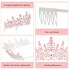 Canitor Birthday Queen Crown and Sash for Women Sparkling Rhinestone Tiara and Sashes for Girls Princess Bride Crown for Wedding Prom Halloween Cosplay Party Quinceanera (pink)