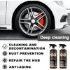 2 Pack Brake Bomber Wheel Cleaner, Non-Acid Wheel Cleaner, Perfect for Cleaning Wheels and Tires, Rim Cleaner & Brake Dust Remover, Safe on Alloy, Chrome, and Painted Wheels（120ml*2）