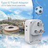 TESSAN US to UK Plug Adapter 3 Pack, Type G Travel Converter with 4 Electrical Outlet 3 USB Charger, Power Adaptor for USA to Ireland Dubai Scotland Hong Kong England British Kenya London Qatar