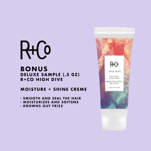 R+Co Atlantis Moisturizing B5 Shampoo and Conditioner Set (8.5 Oz) + High Dive Travel Size (.5 Oz) | Shines + Tames Frizz + Hydrates | Vegan + Cruelty-Free |