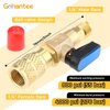 Refrigerant Ball Valve Adapter 1/4" SAE for Air Conditioner HVAC A/C Automotive Service Tools R410A R134A R22 R12 Brass HVAC A/C Straight Shut-Off Ball Valve Adapter