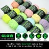 5PCS Glow in The Dark Yarn for Crochet Glow Luminous Beginner Crochet Yarn for Crocheting Knitting Beginners with Easy-to-See Stitches Luminous Crochet Yarn for Beginners Crochet Kit-Classic