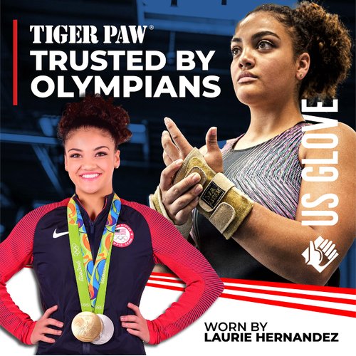 Tiger Paw Authentic Gymnastics Wrist Supports (Sold in Pairs) - Original Competition-Grade Gymnastics Wrist Guards, Wrist Support Braces, Adjustable, Made in USA Hand Wraps (Sand - Extra Small)