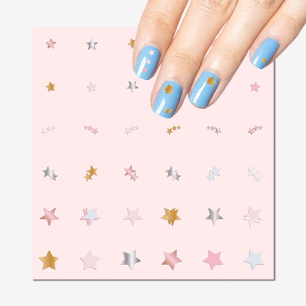 Olive & June Nail Art Stickers | Easy-to-Use Nail Designs | Nail Art Made Easy | Hand-Screened, No-Fade Ink | Accent, Mix & Match, or Cover Chipped Polish | You're a Star